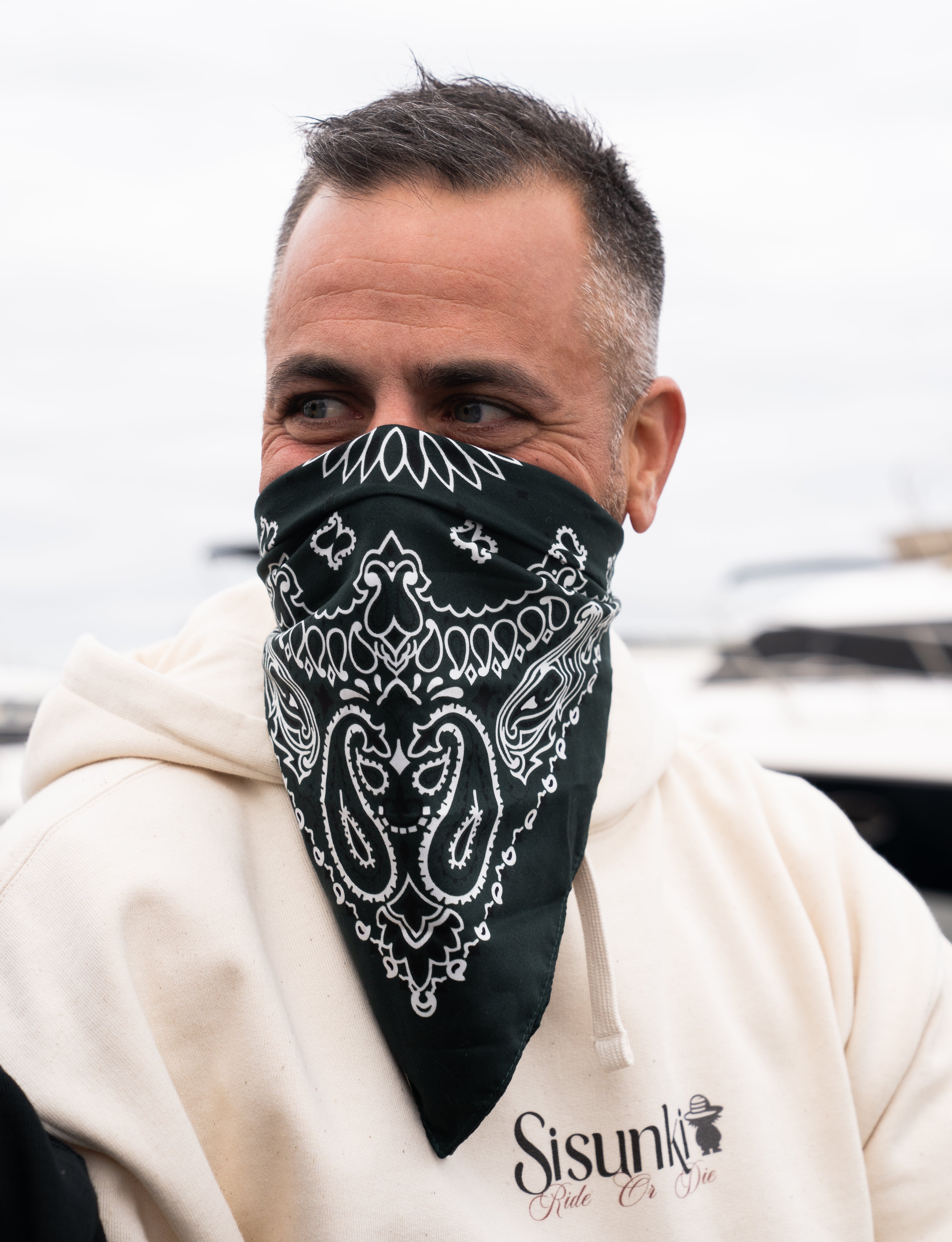 Sweat-shirt beige Racing Sisunki