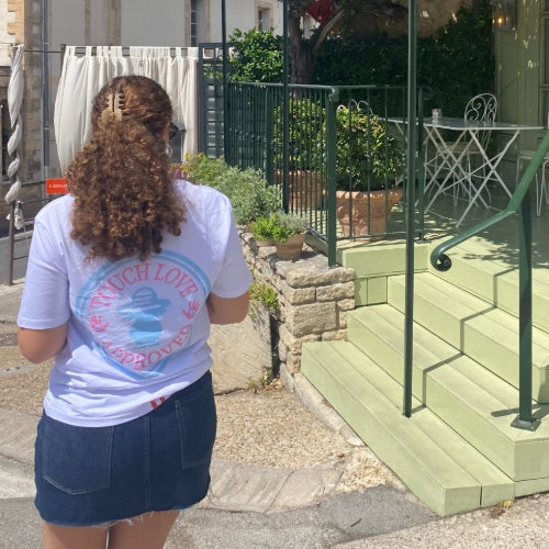 Tee-shirt Touch love approved — Blanc