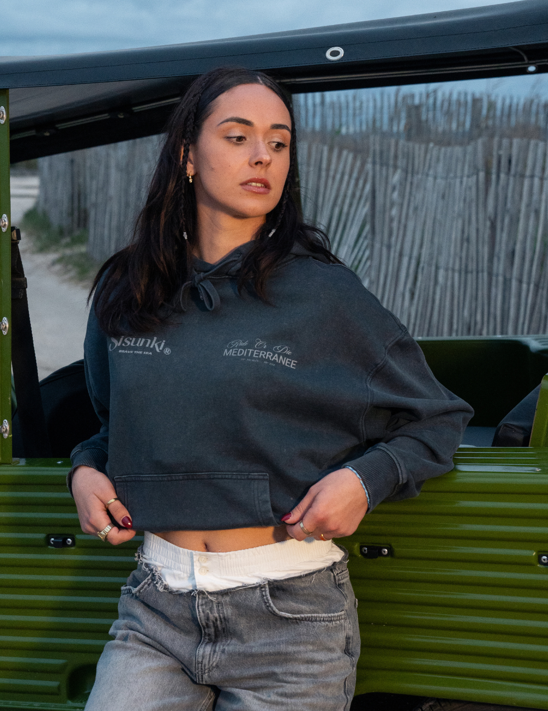 Sweat-shirt noir Classique vintage