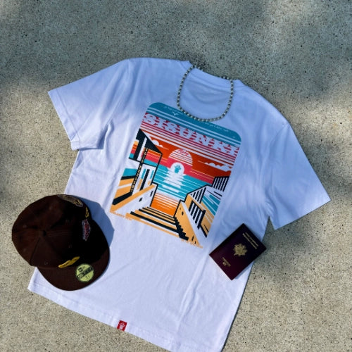 Tee-shirt Golden escape - blanc (édition limitée)